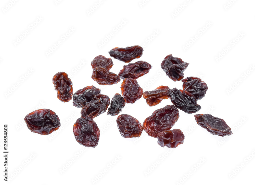 Dried raisins isolated on white background Dried raisins isolated on white background