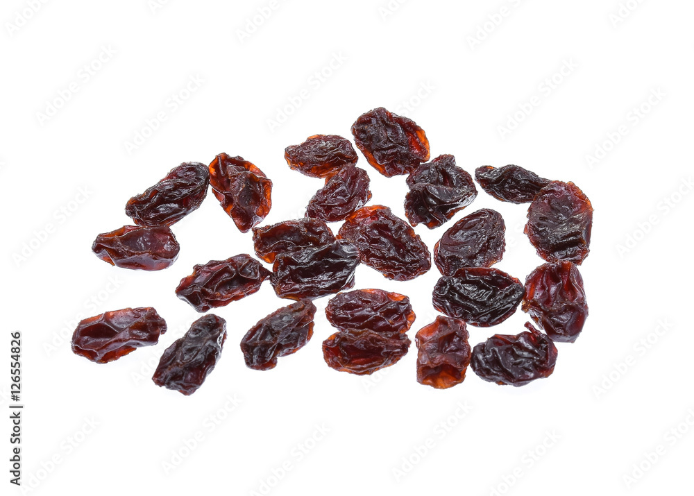 Dried raisins isolated on white background Dried raisins isolated on white background