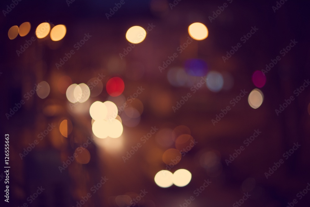 Fototapeta premium Bokeh abstract background. Holiday night