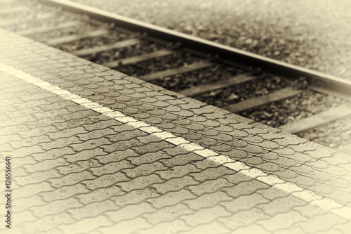 Photography Oslo railroad  sepia background