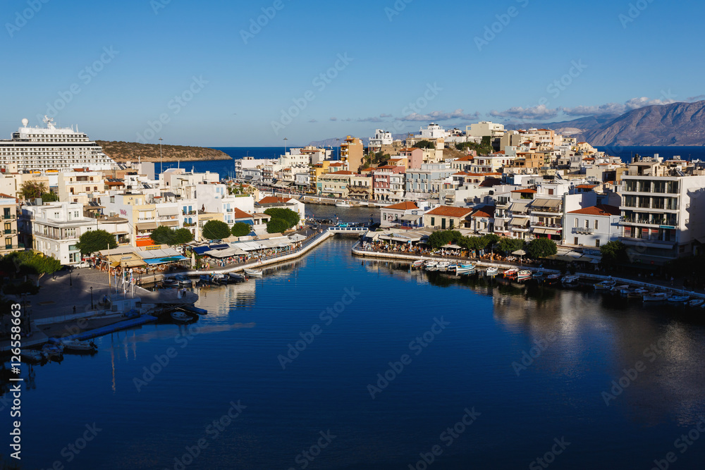 Cityscape of Agios Nikolaos, Greece