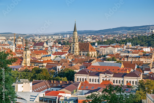 Panorama of Cluj-Napoca, Transylvania, Romania photo