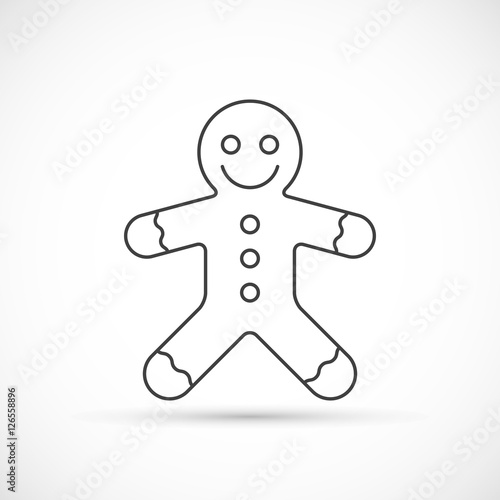 Gingerbread thin line icon