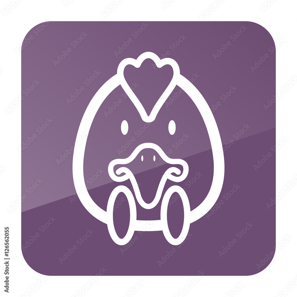 Chicken icon. Animal head vector illustration Chicken icon. Animal head vector illustration