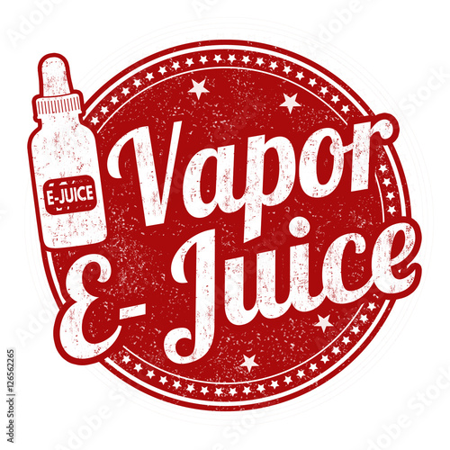 Vapor e-juice sign or stamp