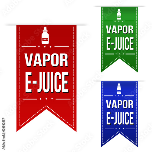 Vapor e-juice banner design set