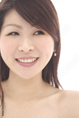 Head shot of woman, smiling, portrait