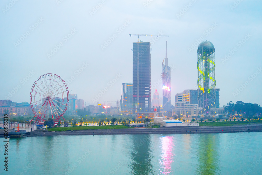 Fototapeta premium Batumi moody cityscape, Georgia