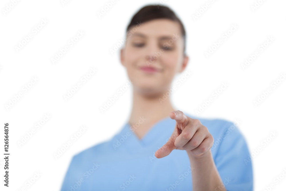 Female doctor using digital screen Female doctor using digital screen