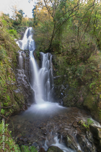 Natural waterfall in the mountains