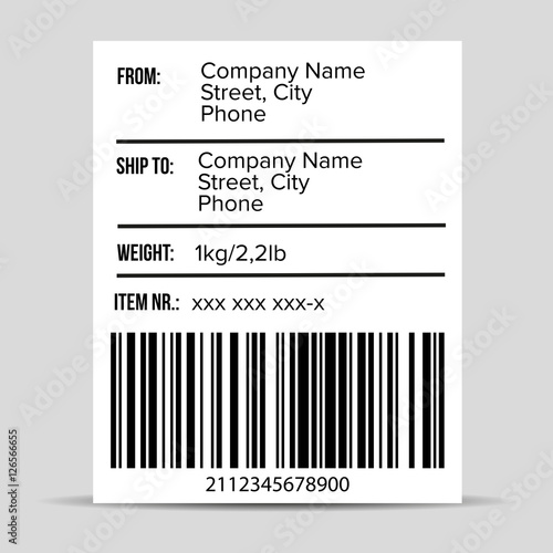 Shipping Barcode label vector