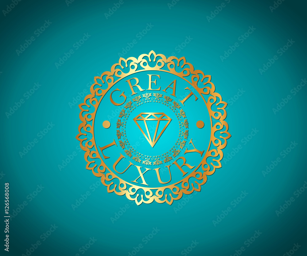 Obraz premium Luxury, Royal and Elegant Emblem, Logo Template Vector Design