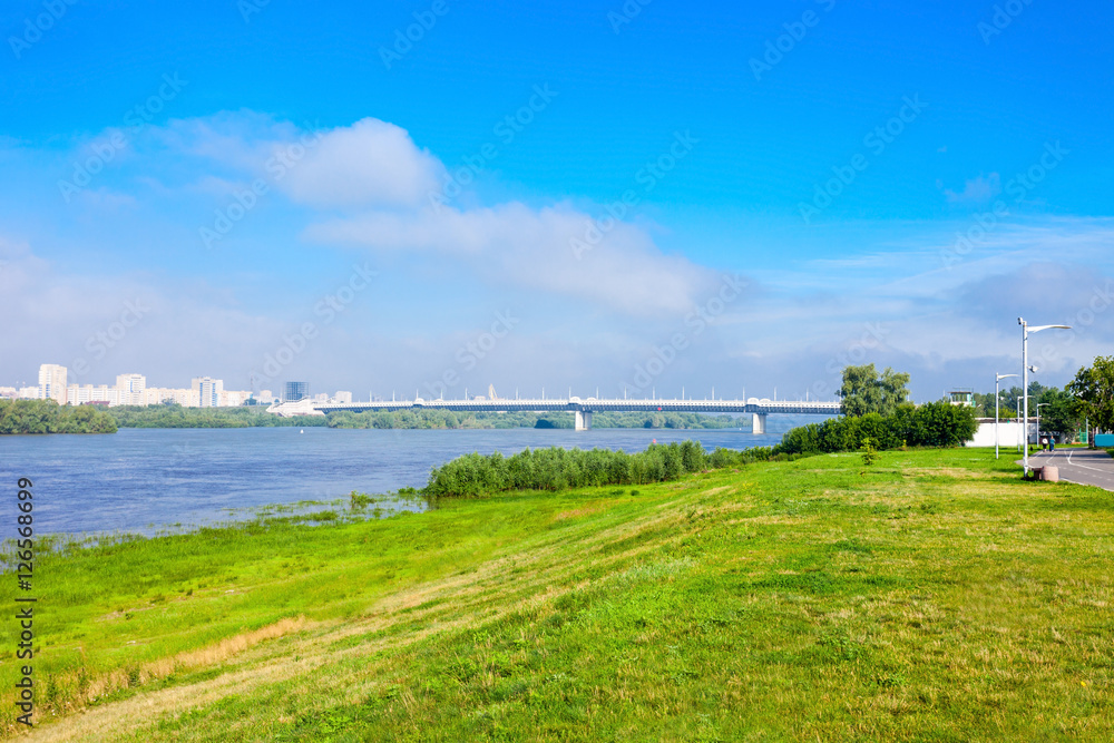 Fototapeta premium Metro Bridge in Omsk