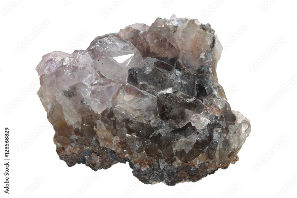 Quartz crystals isolated on white background Quartz crystals isolated on white background