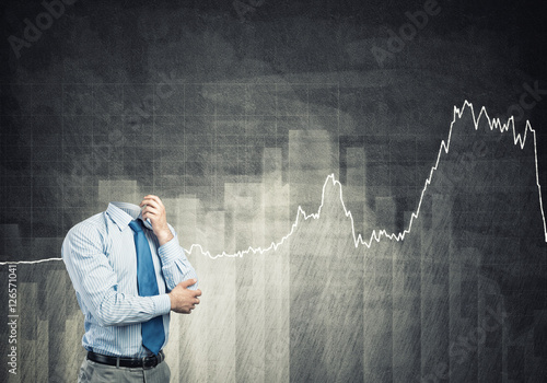 Headless pensive businessman