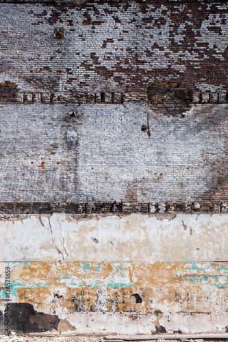 textured wall of condemmed building photo