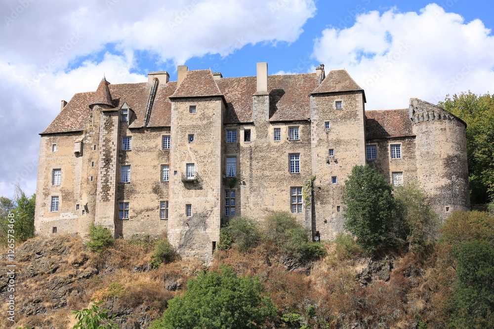 Historic Castle Boussac in France