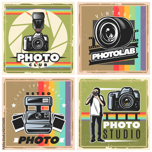 Vintage Photographer Posters Composition