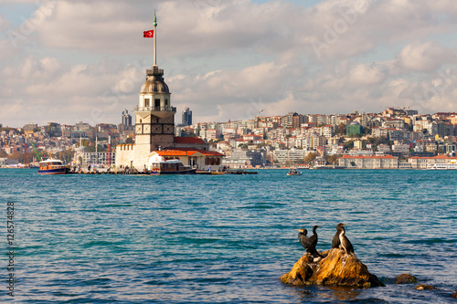 Maiden's Tower in istanbul, Turkey.