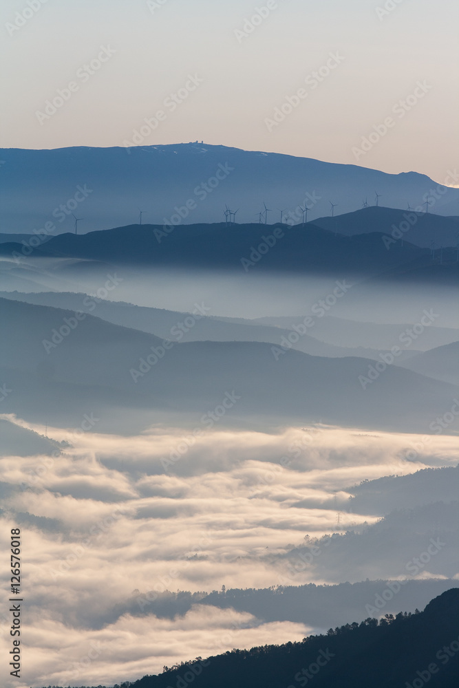 Misty hills