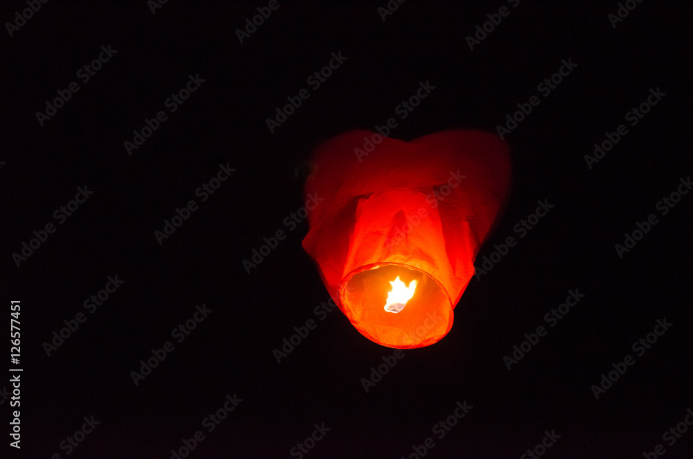 Fototapeta premium orange sky lantern