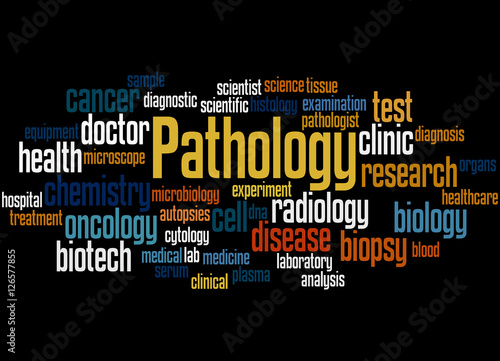 Pathology  word cloud concept 6
