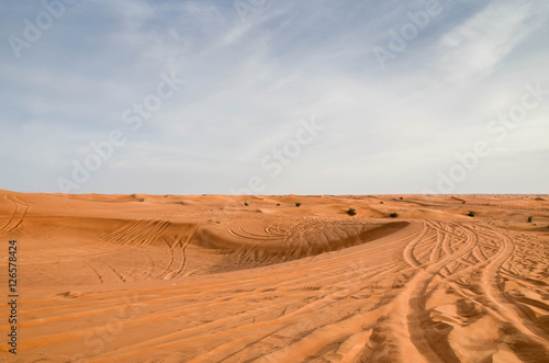 Spuren im Sand der Wüste photo