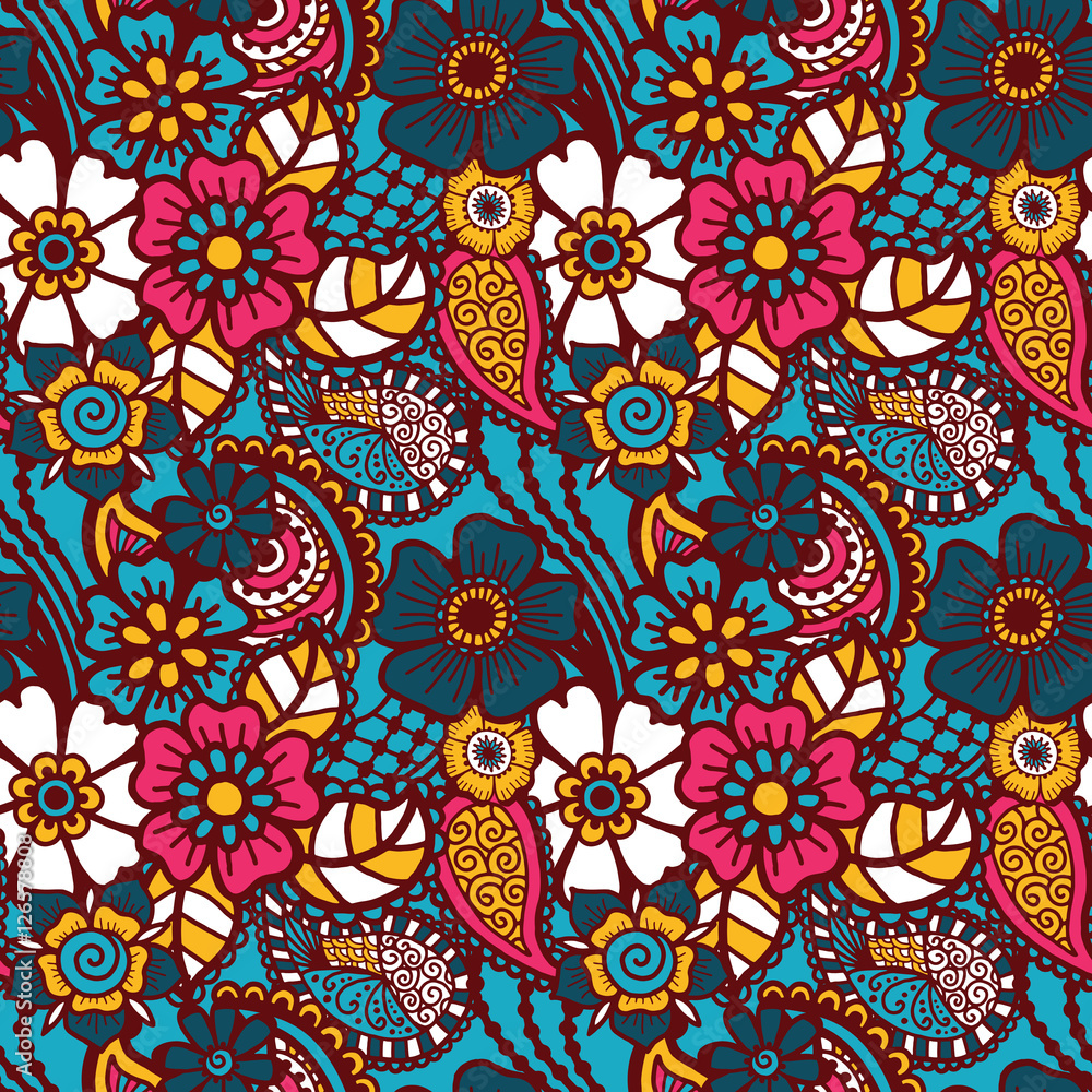 Paisley seamless colorful pattern Paisley seamless colorful pattern