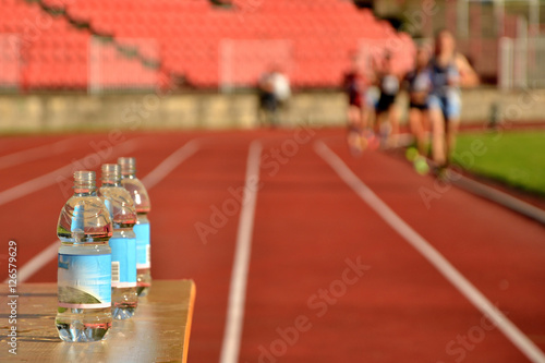 Bottle during athletics race