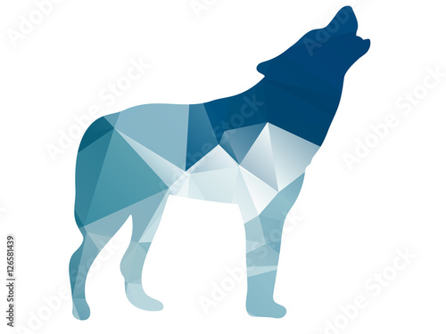 Silhouette of a wolf