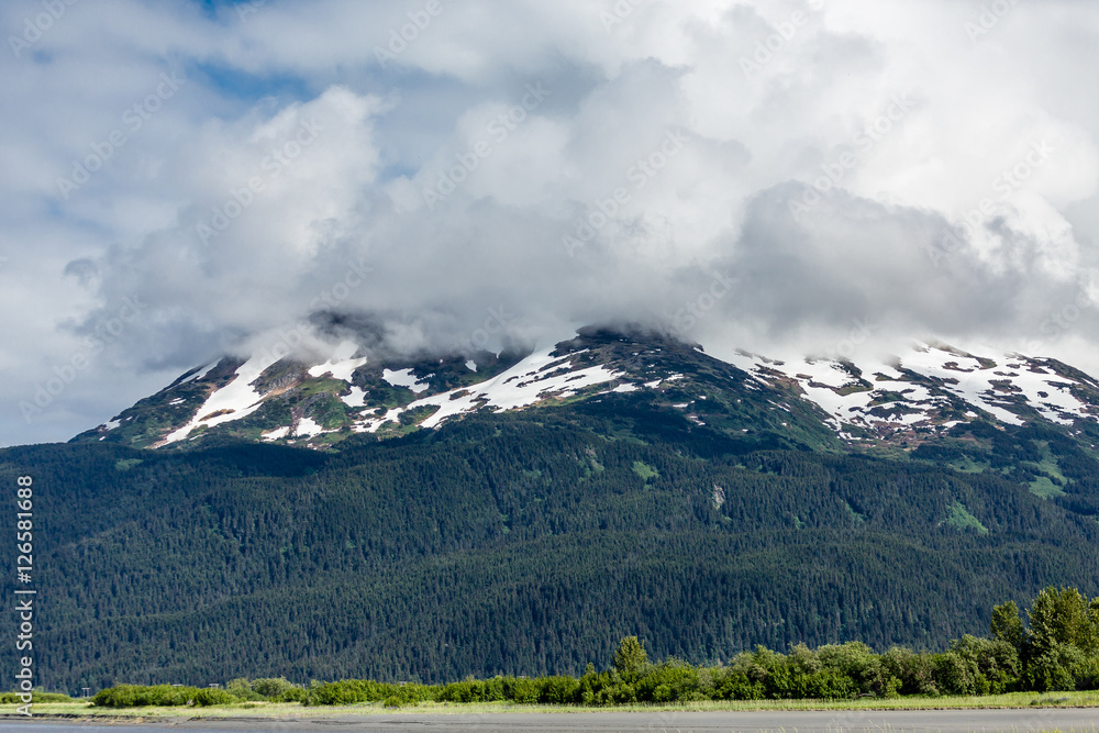 Fototapeta premium Snow Capped Alaskan Mountains