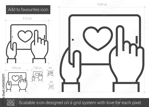 Add to favourites line icon.