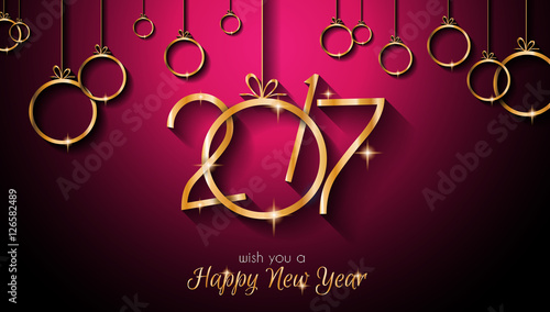 2017 Happy New Year Background for your Seasonal Flyers