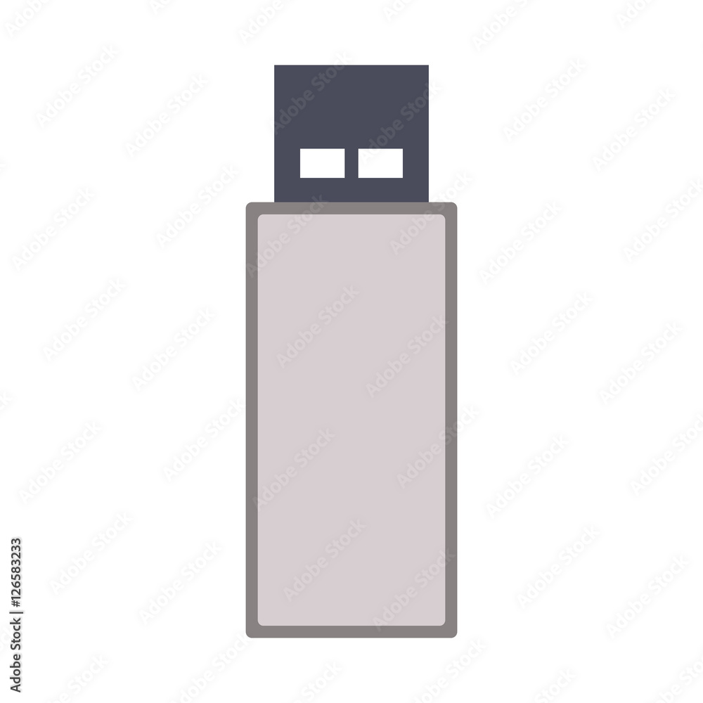 usb flash drive icon over white background. vector illustration usb flash drive icon over white background. vector illustration