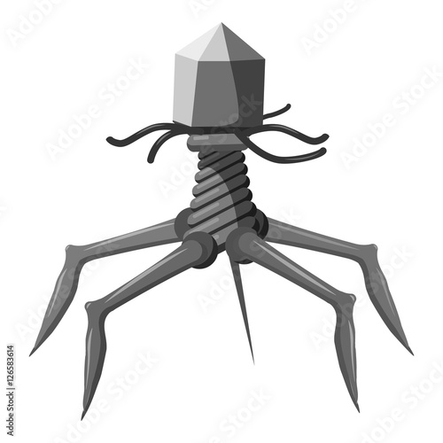 Complex viral shape icon. Gray monochrome illustration of bacteria vector icon for web design