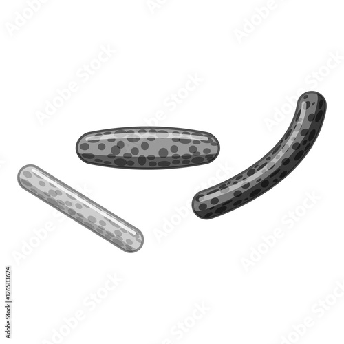 Group of viruses icon. Gray monochrome illustration of bacteria vector icon for web design