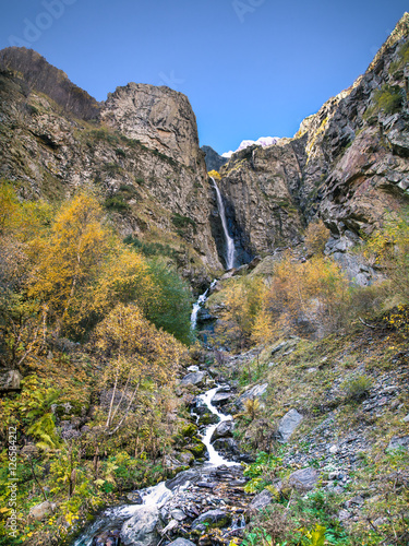 Gveleti Waterfall in Greater Caucasus Mountains , Georgia