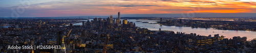 New York sunset from Empire State