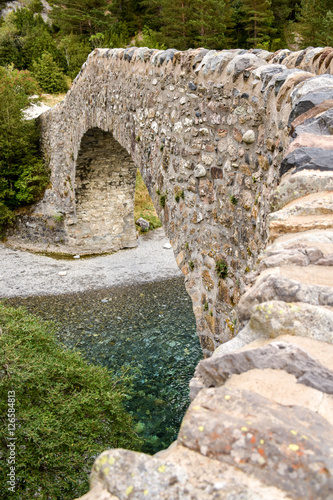 Small ancient stone bridge