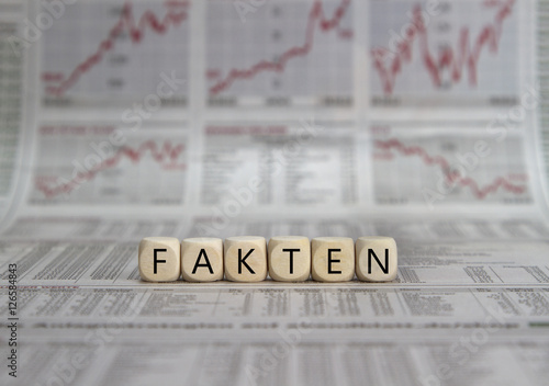 facts word built with letter cubes