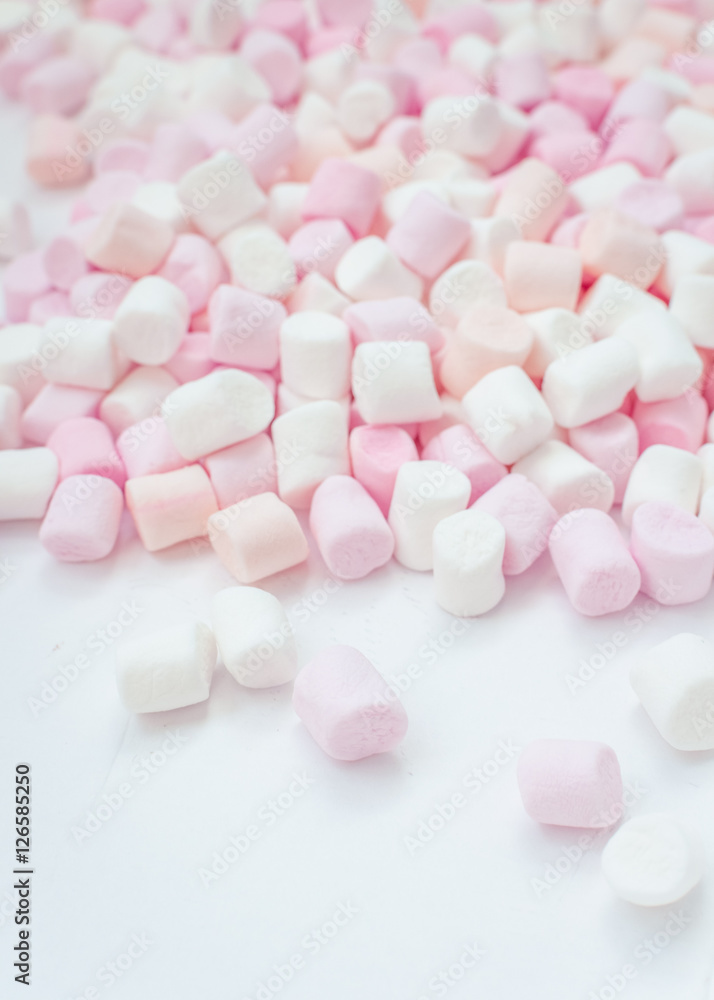 Colorful mini marshmallows background