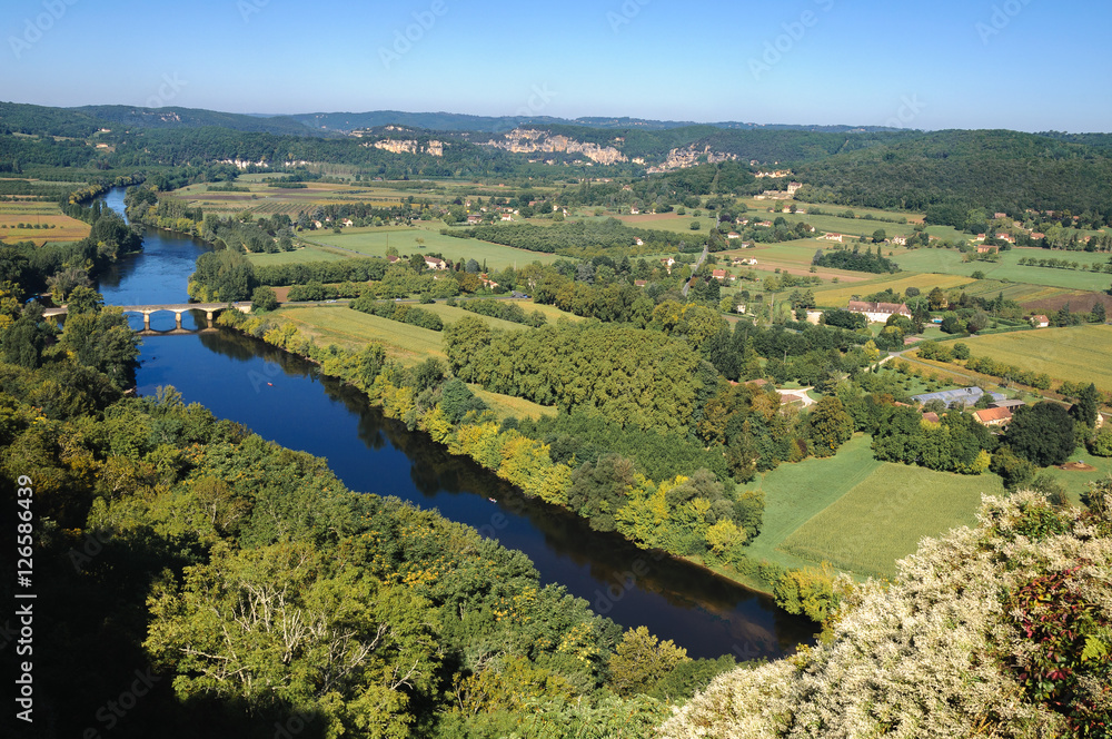 Dordogne valley from the town of Domme, France