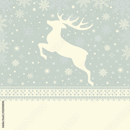 Christmas greeting card and place for text
