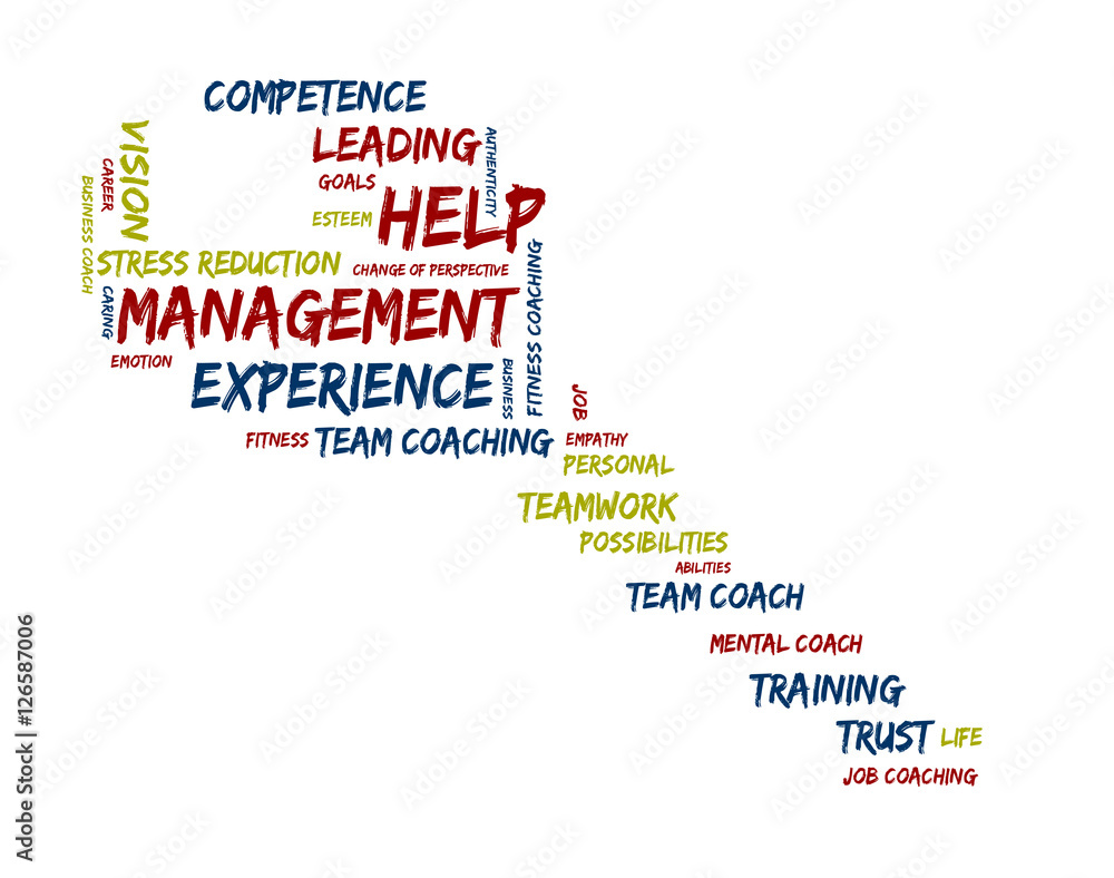 Management experience word cloud