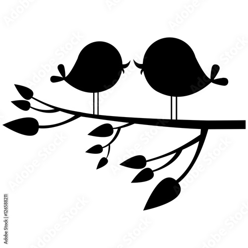 lovebirds cartoon icon image vector illustration design 