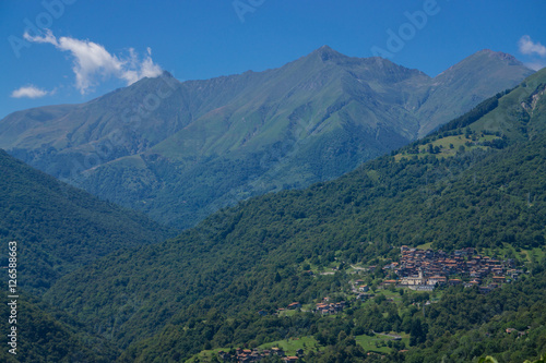 Mountains in Italy near the lake Como in summer