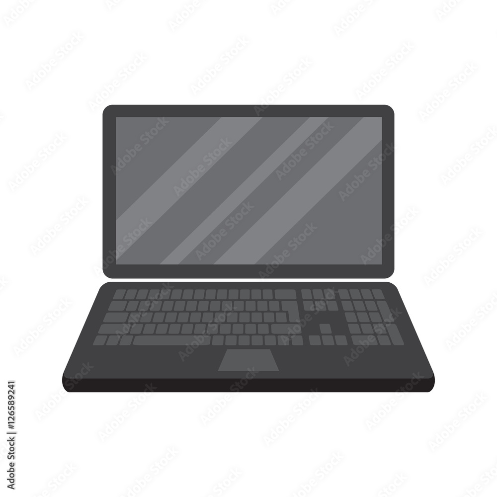 Laptop computer notebook in flat style isolated on a white background. Laptop computer notebook in flat style isolated on a white background.