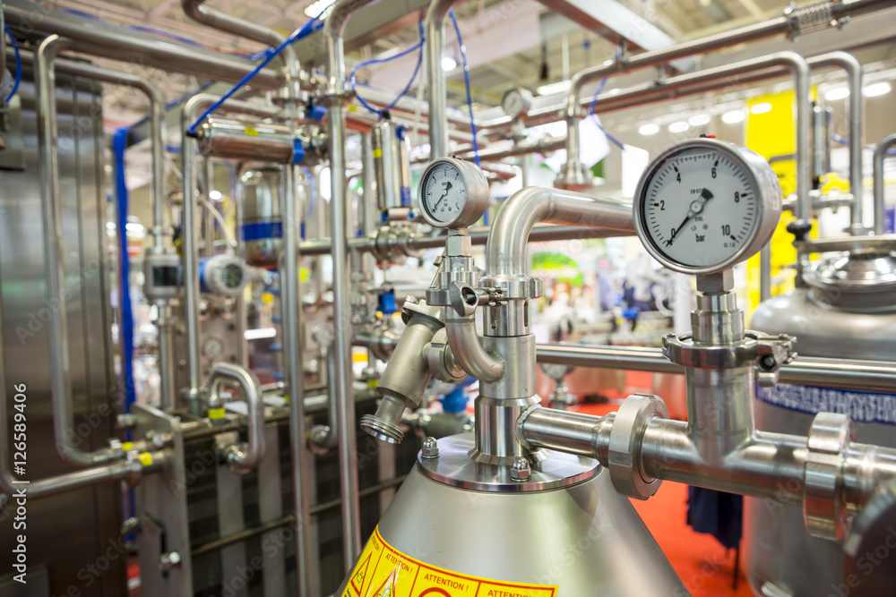 Milk pasteurization system Stock Photo Adobe Stock