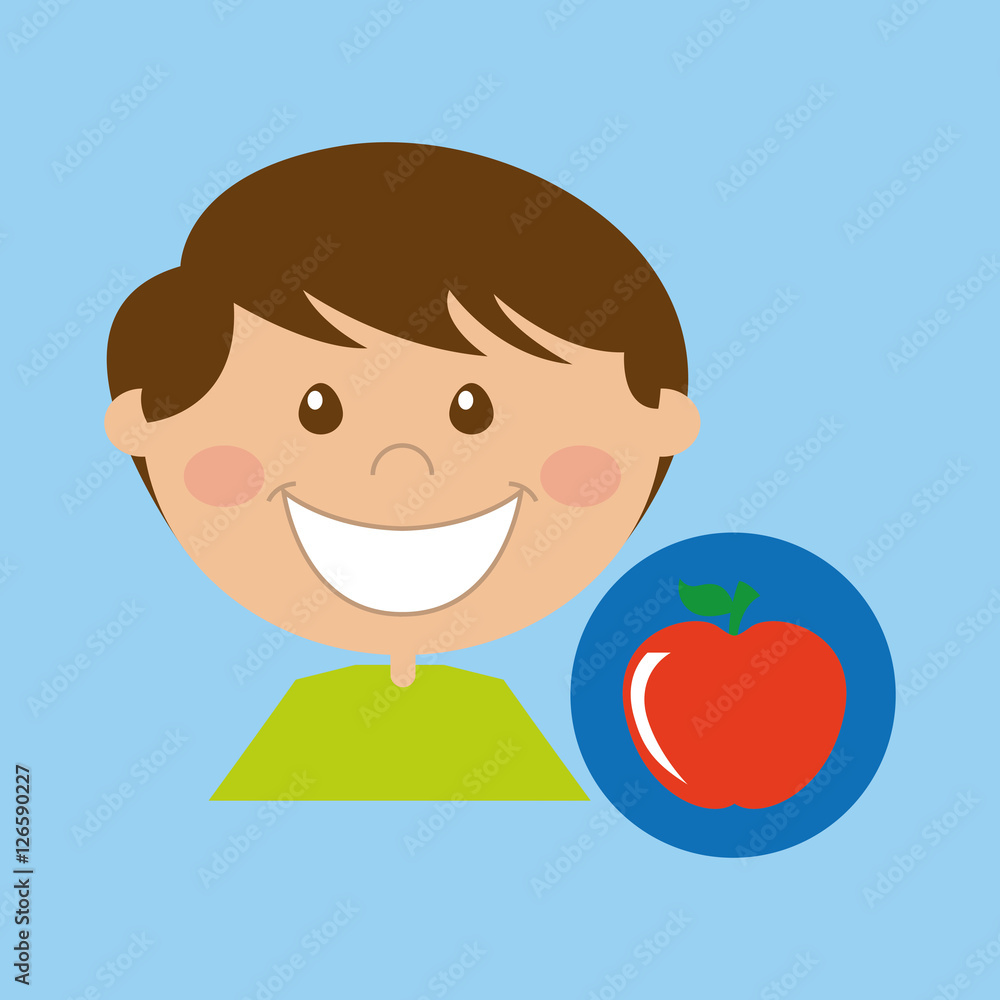 boy cartoon school apple icon design vector illustration eps 10 boy cartoon school apple icon design vector illustration eps 10