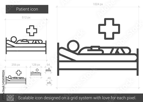 Patient line icon.